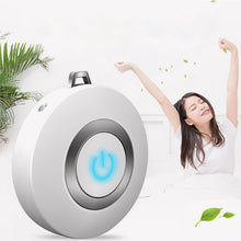 將圖片載入圖庫檢視器 Wearable Air Purifier Necklace Mini Portable USB Air Cleaner
