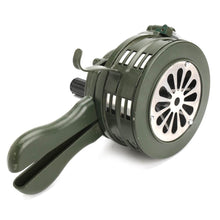 將圖片載入圖庫檢視器 Green Aluminium alloy Crank Hand Operated Air Raid Emergency Safety Alarm Buzzer