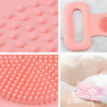 將圖片載入圖庫檢視器 Shower Silicone Body Brush Bath Belt Exfoliating Body Brush Belt Wash