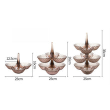 將圖片載入圖庫檢視器 Stacked European Storage Tray Multi-layer Plastic Plate Dried Fruit Snack Organizer