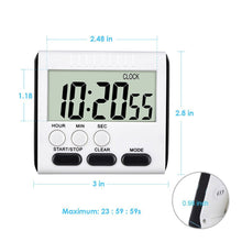 將圖片載入圖庫檢視器 LCD Digital Kitchen Cooking Timer Count-Down Up Clock