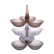 將圖片載入圖庫檢視器 Stacked European Storage Tray Multi-layer Plastic Plate Dried Fruit Snack Organizer