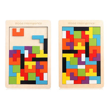 將圖片載入圖庫檢視器 tangram puzzle toy wooden tetris game