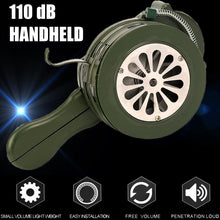 將圖片載入圖庫檢視器 Green Aluminium alloy Crank Hand Operated Air Raid Emergency Safety Alarm Buzzer