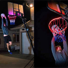 將圖片載入圖庫檢視器 LED Basketball Hoop Light Rim Changing Induction Lamp Shoot Hoops Solar Light