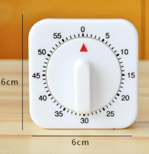 將圖片載入圖庫檢視器 Kitchen Timer White Plastic Reminder Mechanical Timer