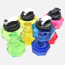 將圖片載入圖庫檢視器 2.5L Dumbbells Shaped Plastic Big Large Capacity Gym Outdoor Sports Water Bottle