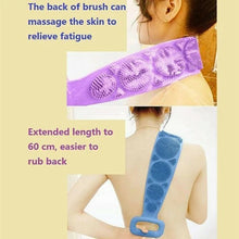 將圖片載入圖庫檢視器 Shower Silicone Body Brush Bath Belt Exfoliating Body Brush Belt Wash
