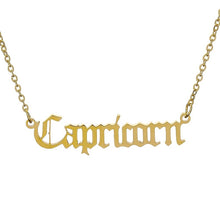 將圖片載入圖庫檢視器 Men Women 12 Zodiac Letter Constellations Pendants Necklace For