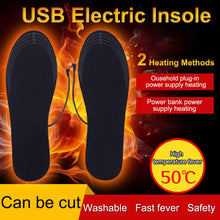 將圖片載入圖庫檢視器 Unisex Winter Warmer Foot USB Charging Electric Heated Insoles For Shoes