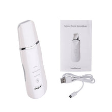 將圖片載入圖庫檢視器 Ultrasonic Facial Skin Scrubber Ion Deep Face Cleaning Peeling Rechargeable