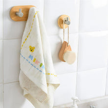 將圖片載入圖庫檢視器 Bamboo And Wood Stainless Steel Three-row Hook