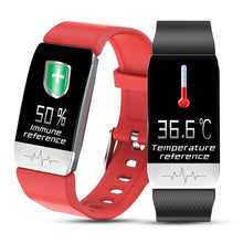 將圖片載入圖庫檢視器 Smart Watch Band With Temperature Immune Measure ECG Heart Rate Blood Pressure Monitor