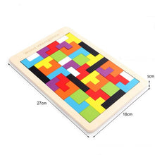 將圖片載入圖庫檢視器 tangram puzzle toy wooden tetris game