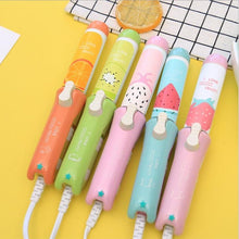 將圖片載入圖庫檢視器 Mini Hair Straightener Fruit Small Ceramic Hair Curling Iron