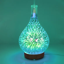 將圖片載入圖庫檢視器 LED Night Light Air Humidifier Glass Vase Shape Aroma Essential Oil Diffuser