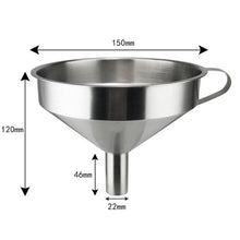 將圖片載入圖庫檢視器 Stainless Steel Kitchen Funnel With Removable Strainer Filter Cooking Oil