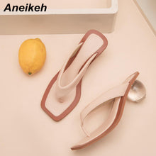 將圖片載入圖庫檢視器 Women Sandals Clear Transparent Med Heel Round Heel Shoes Open Toe Slipper Sandals For