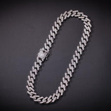 將圖片載入圖庫檢視器 Cubic Zirconia Prong Link Necklace Gold Silver Plated Luxury Copper Micro Paved