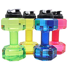 將圖片載入圖庫檢視器 2.5L Dumbbells Shaped Plastic Big Large Capacity Gym Outdoor Sports Water Bottle
