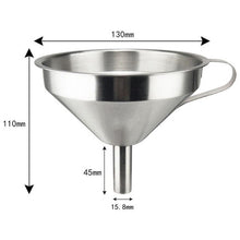 將圖片載入圖庫檢視器 Stainless Steel Kitchen Funnel With Removable Strainer Filter Cooking Oil