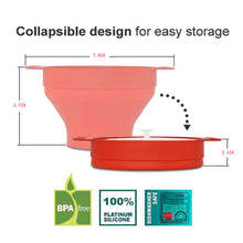將圖片載入圖庫檢視器 Popcorn Silicone Folding Bowl Snack Box Popcorn Popcorn Microwave Container