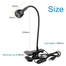 將圖片載入圖庫檢視器 LED Book Reading Desk Lamp USB Clip On Desk Light Bedroom Night Lighting
