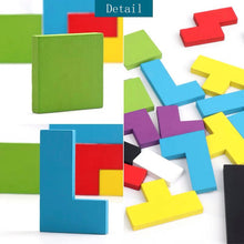 將圖片載入圖庫檢視器 tangram puzzle toy wooden tetris game