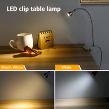 將圖片載入圖庫檢視器 LED Book Reading Desk Lamp USB Clip On Desk Light Bedroom Night Lighting