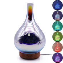 將圖片載入圖庫檢視器 LED Night Light Air Humidifier Glass Vase Shape Aroma Essential Oil Diffuser