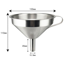 將圖片載入圖庫檢視器 Stainless Steel Kitchen Funnel With Removable Strainer Filter Cooking Oil