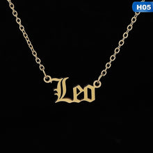 將圖片載入圖庫檢視器 Men Women 12 Zodiac Letter Constellations Pendants Necklace For