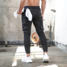 將圖片載入圖庫檢視器 Jogger Sweatpants Men Gym Workout Fitness Cotton Trousers