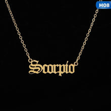 將圖片載入圖庫檢視器 Men Women 12 Zodiac Letter Constellations Pendants Necklace For