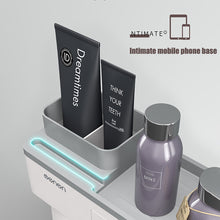 將圖片載入圖庫檢視器 Magnetic Adsorption Toothbrush Holder Inverted Cup Wall Mount Bathroom Cleanser Storage Rack