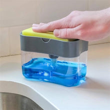 將圖片載入圖庫檢視器 Sponge Box Soap Dispenser Double Layer Kitchen Plastic Soap Dispenser Sponge Scrubber