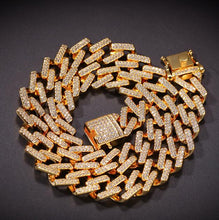 將圖片載入圖庫檢視器 Cubic Zirconia Prong Link Necklace Gold Silver Plated Luxury Copper Micro Paved