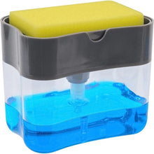 將圖片載入圖庫檢視器 Sponge Box Soap Dispenser Double Layer Kitchen Plastic Soap Dispenser Sponge Scrubber