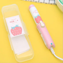 將圖片載入圖庫檢視器 Mini Hair Straightener Fruit Small Ceramic Hair Curling Iron