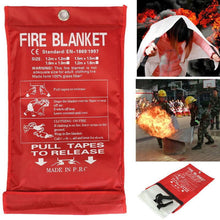將圖片載入圖庫檢視器 Fire Blanket 1x1m Emergency Survival Safety Fires Glass Fiber Clothing 0.45mm