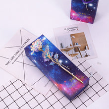 將圖片載入圖庫檢視器 24K Foil Plated Rose Gold Rose Lasts Forever Love Wedding Decor