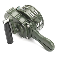 將圖片載入圖庫檢視器 Green Aluminium alloy Crank Hand Operated Air Raid Emergency Safety Alarm Buzzer