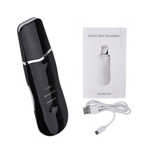 將圖片載入圖庫檢視器 Ultrasonic Facial Skin Scrubber Ion Deep Face Cleaning Peeling Rechargeable
