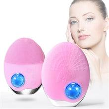 將圖片載入圖庫檢視器 Wireless Charging Phototherapy Silicone Facial Cleanser Skin Rejuvenation Photon Therapy