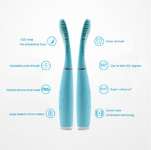 將圖片載入圖庫檢視器 USB Charging Hot Silicone Rechargeable Sonic Electric Toothbrush