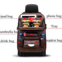 將圖片載入圖庫檢視器 Car Seat Back Bag Folding Table Organizer Pad Drink Chair Storage Pocket