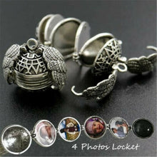 將圖片載入圖庫檢視器 Locket Necklace Pendant Angel Wings Gift Jewelry Decoration