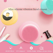 將圖片載入圖庫檢視器 Facial Cleansing Brush Mini USB Charging Silicone Face Cleanser Waterproof Ultrasonic Skin Scrubber