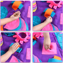 將圖片載入圖庫檢視器 Dog Snuffle Mat Pet Sniffing Training Blanket Detachable Fleece Pads Dog Mat