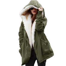 將圖片載入圖庫檢視器 Winter Fashion Women Casual Hoodie Coat Jacket Parkas Long Trench Overcoat Large Black Blue S-2XL